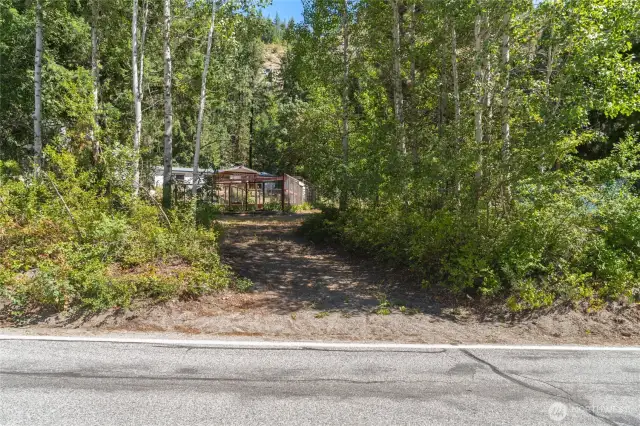 shed on own parcel has own driveway