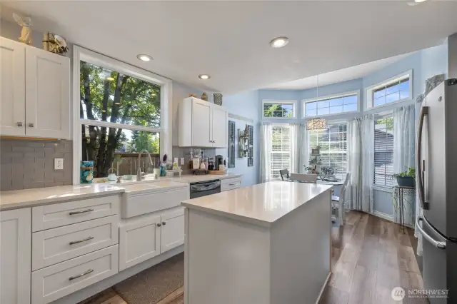Glorious kitchen with ample storage.
