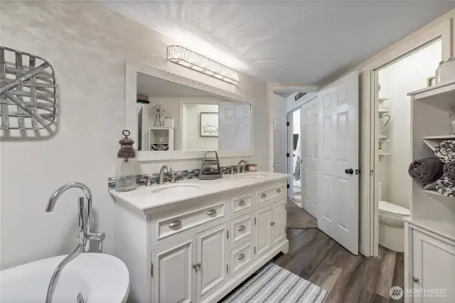 Vanity light offers a little sparkle for those who like to shine.