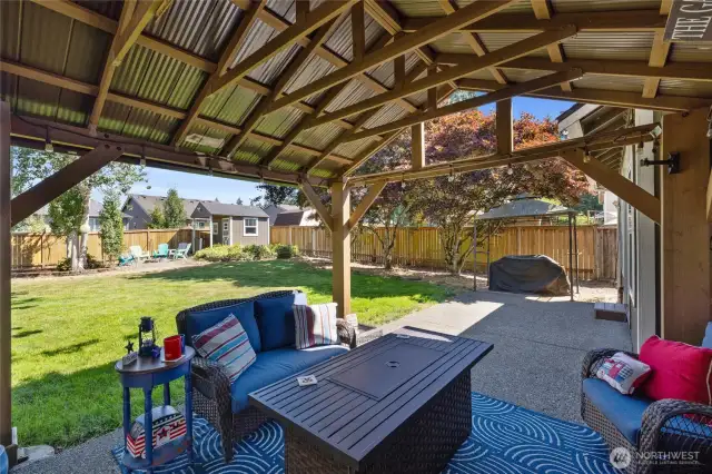 Enjoy evenings year round under this gazebo!