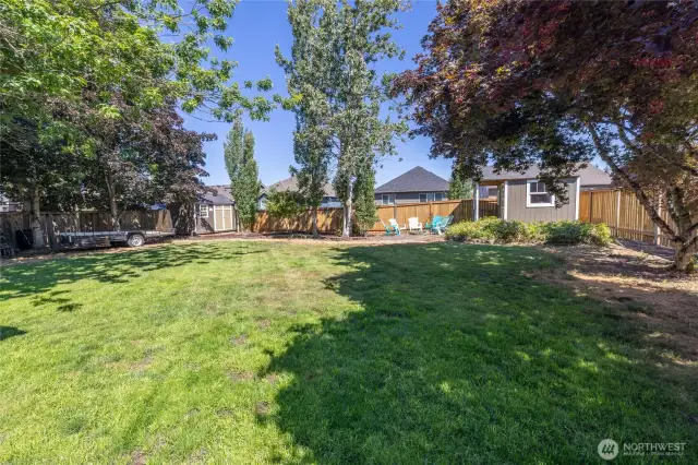 Plenty of room for raised garden beds, a volleyball net, disc golf, or whatever your summer hobbies involve.