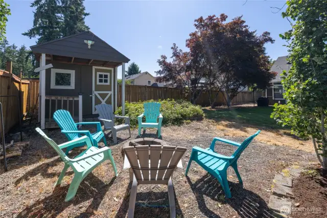 Sweet fire pit area for gathering.