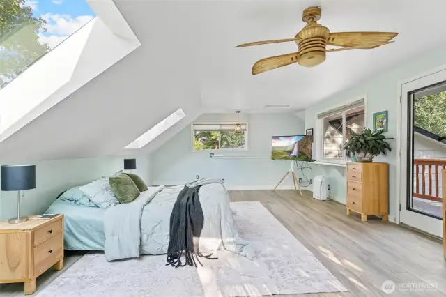 Tons of natural light throughout.