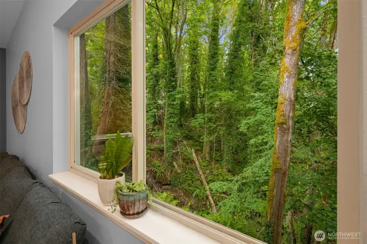 Everywhere you sit you're enveloped in nature.