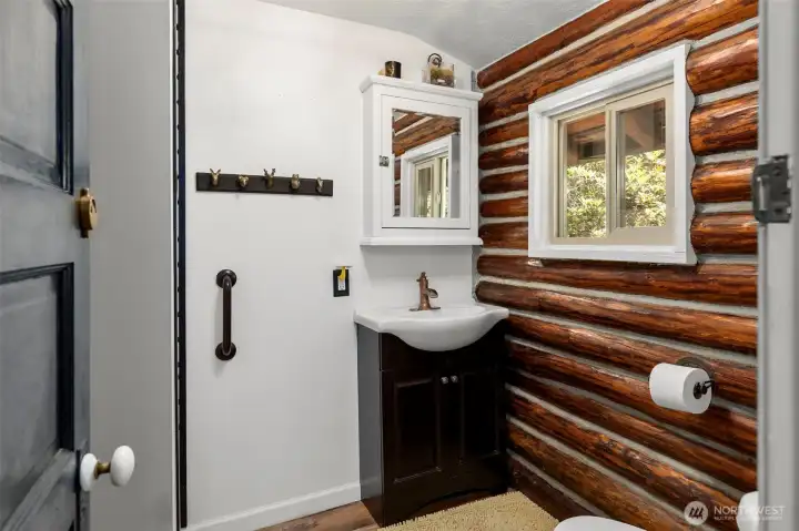 Hall bath with shower