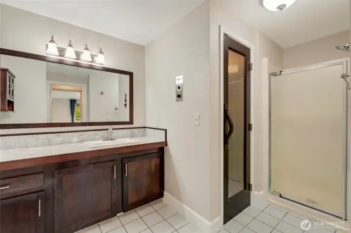Primary Bath with Sauna