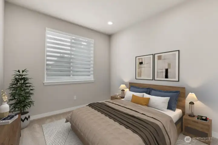 Virtual staging - another upstairs secondary bedroom