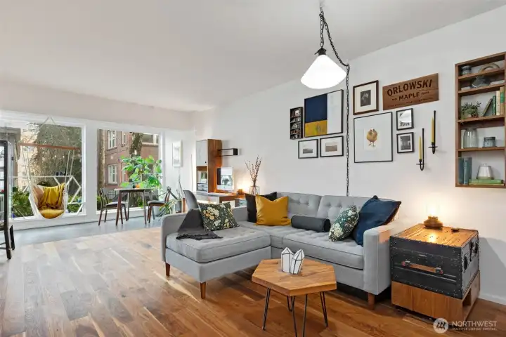 Great open space with room for many different layouts and soft east facing light.