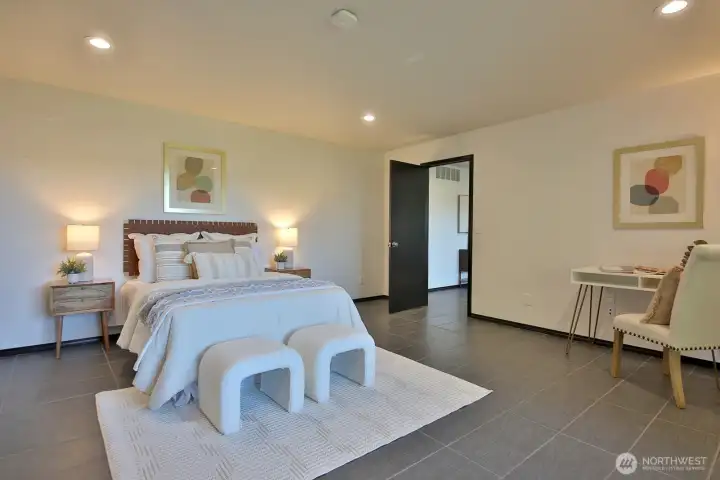 Downstairs room with no closet. Downstairs room with no closet.