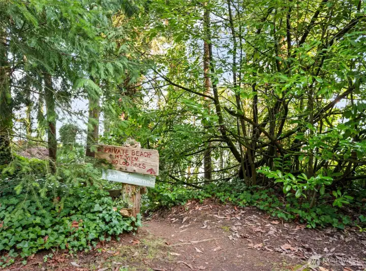 Access to private beach.