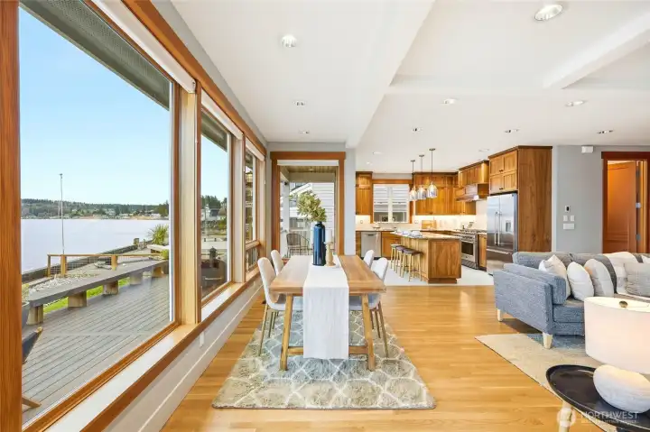 Kitchen is open to great room and outdoors for an easy lifestyle. The entire home flows naturally.