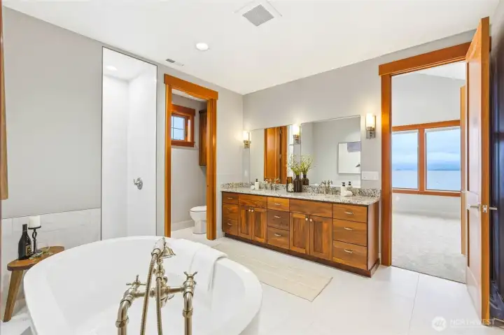 Heated floors, of course.