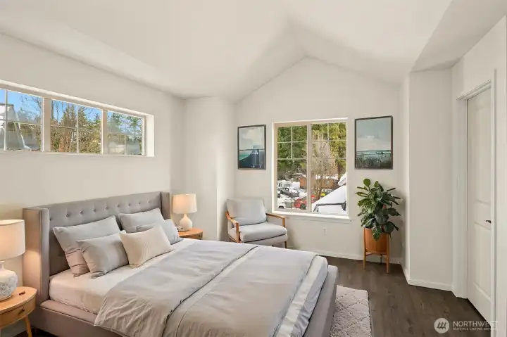 The primary suite is where you can hang your hat and relax at any moment. Spacious and welcoming, offers a walk-in closet and its own private bathroom.