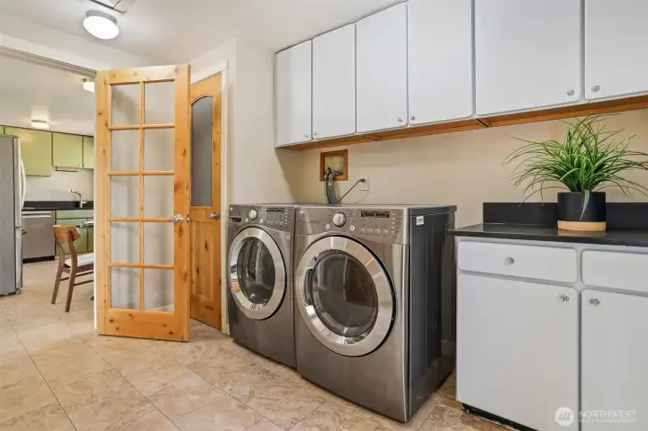 Laundry and mudroom with storage