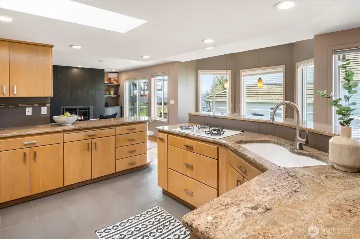 With plenty of counter and storage and space.