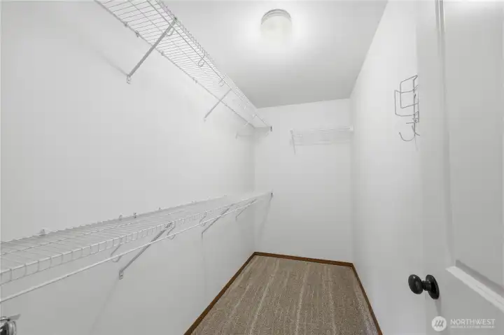 with a nice walk in closet!