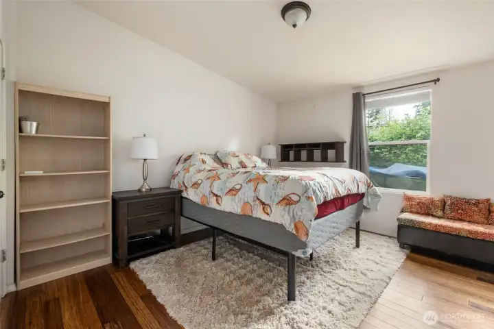 Primary with vaulted ceilings. Primary with vaulted ceilings.