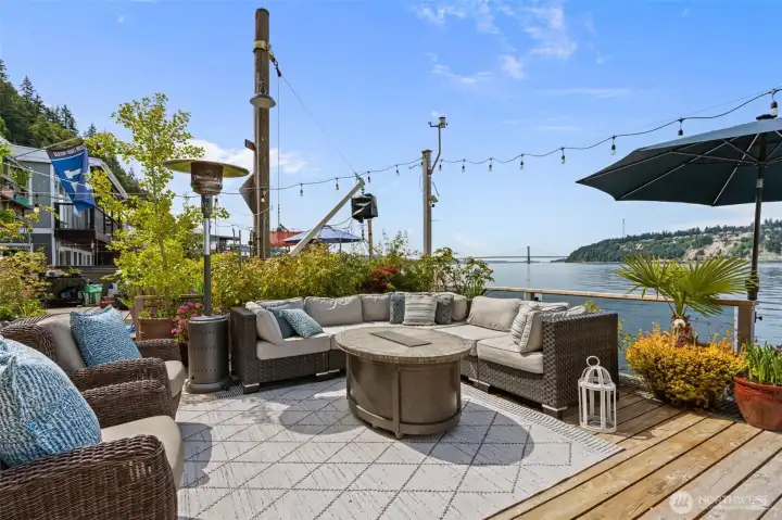 Deck with Narrows Bridge View    15 Salmon Beach  Tacoma, WA 98407
