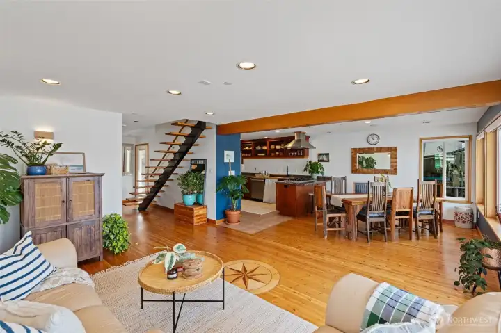 Living Room and Kitchen  Main Floor    15 Salmon Beach  Tacoma, WA 98407