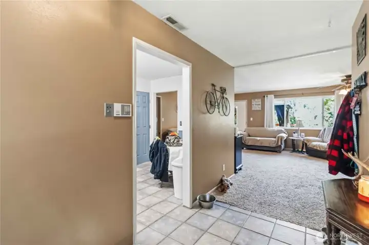Entry onto kitchen & living room Entry onto kitchen & living room