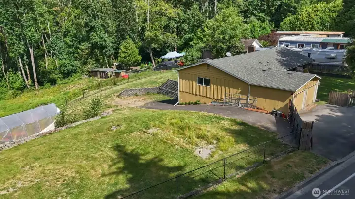 Ariel view of side yard Ariel view of side yard