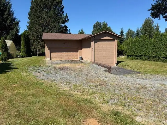 Fron of 2 car garage, RV garage
