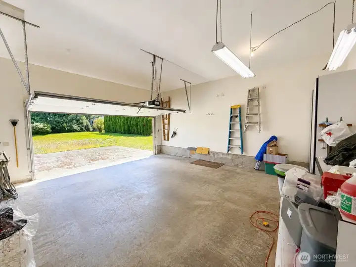 two car garage or shop with plenty of storage