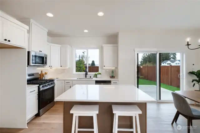 Kitchen and dining area in primary dwelling.