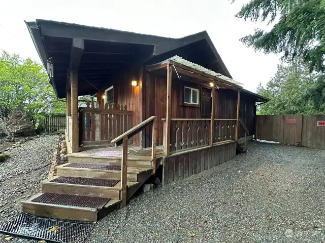 A wonderful wrap around porch to enjoy.