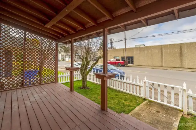 Check out this covered front porch -