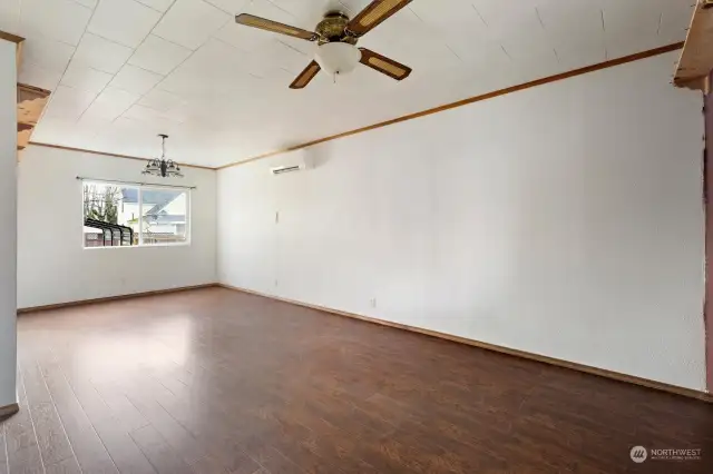 High ceilings make this area feel wide open.