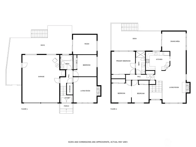 Floor plan of both.