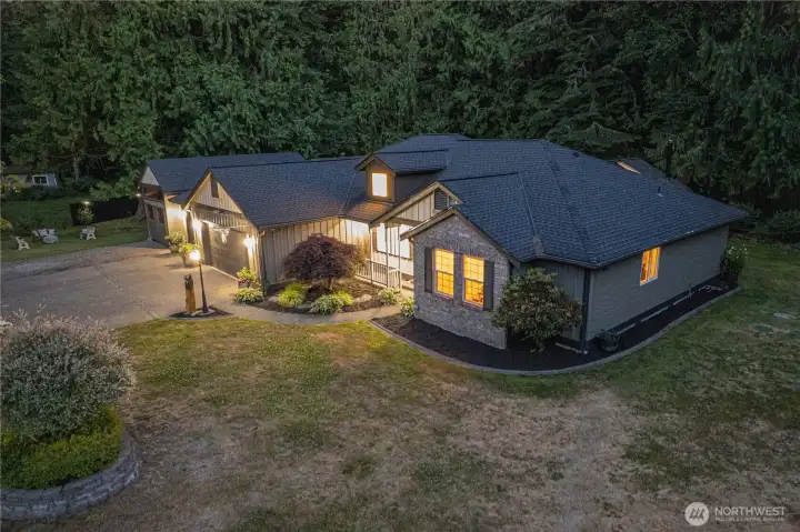 Aerial view of home