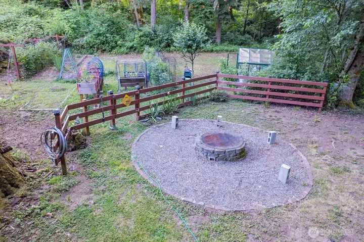 Fenced garden area