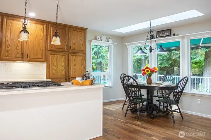 open kitchen with plenty of eating space