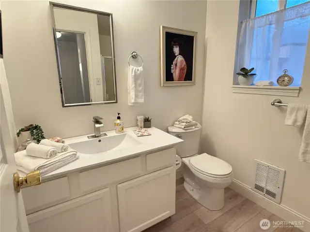 Second floor bathroom with shower