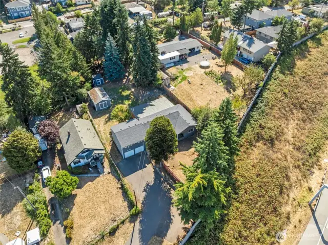 oversized lot--nearly 1/2 acre!