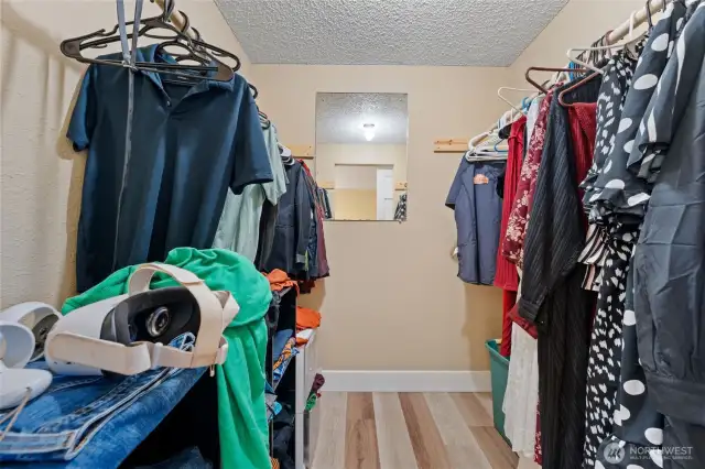 Walk in closet in primary
