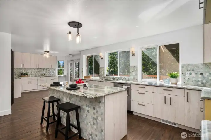 Fully remodeled custom kitchen.