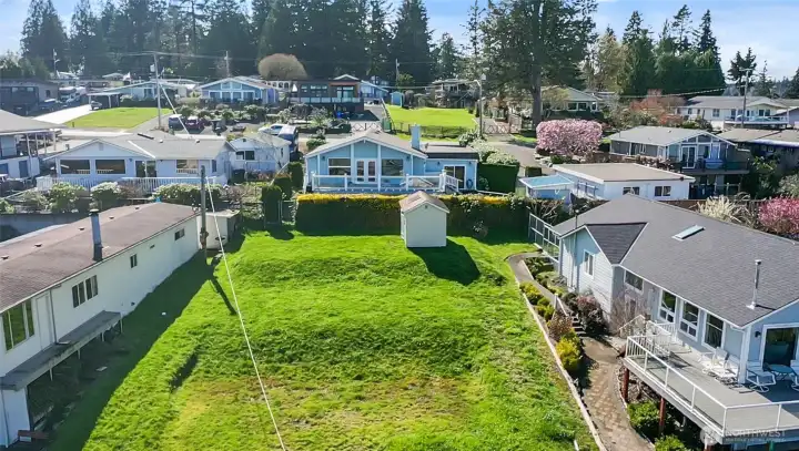 View of back side of home