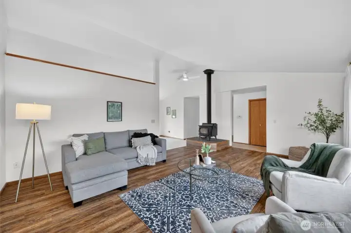 With a forced air furnace for convenience, you'll also have a wood burning woodstove for those extra cold winter days. There's nothing quite like the warmth of wood heat - and if you know, you know!