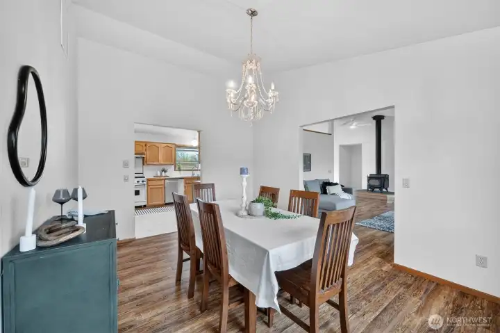 You'll love the layout of this home, providing an airy open feel, while still giving each room it's respected space; the kitchen effortlessly flows into the dining room, and the dining room remains connected to the living room.