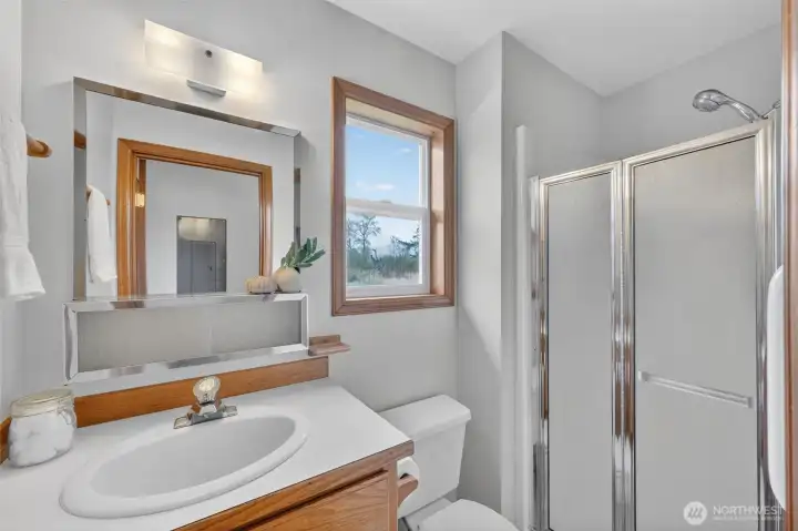 Bathroom in the mud room area just off the garage.