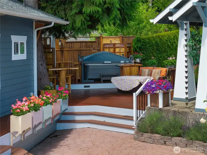 Extensive Deck area between the two buildings, You don't want to miss this one!