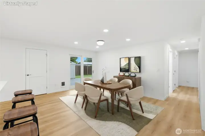 Another view of the dining room.