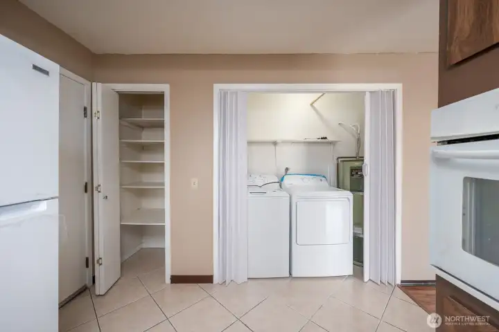 Laundry area with new washer & dryer