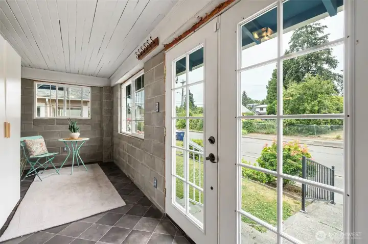 French Doors to the front porch