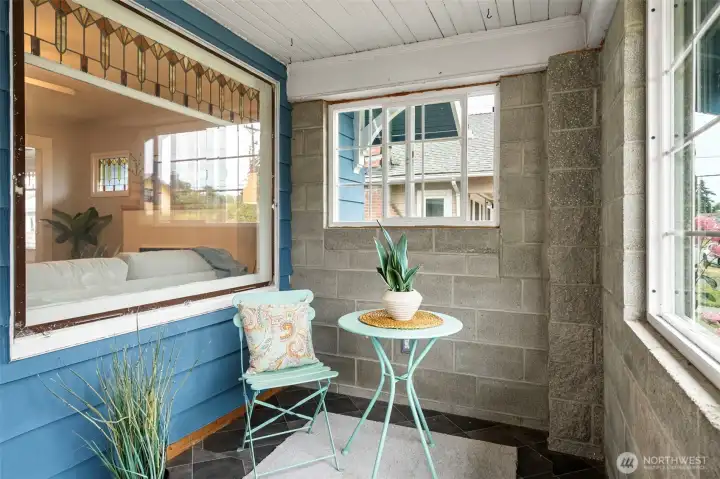 Enclosed front porch