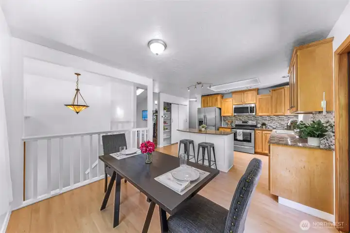 Dining area adjacent to the kitchen.