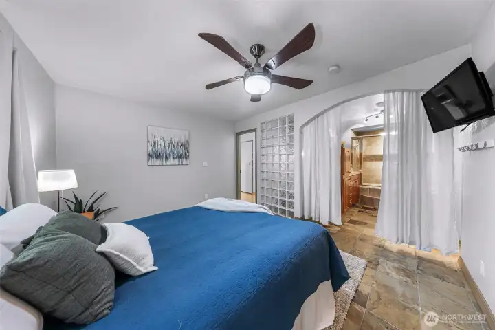 Primary suite with private bathroom.